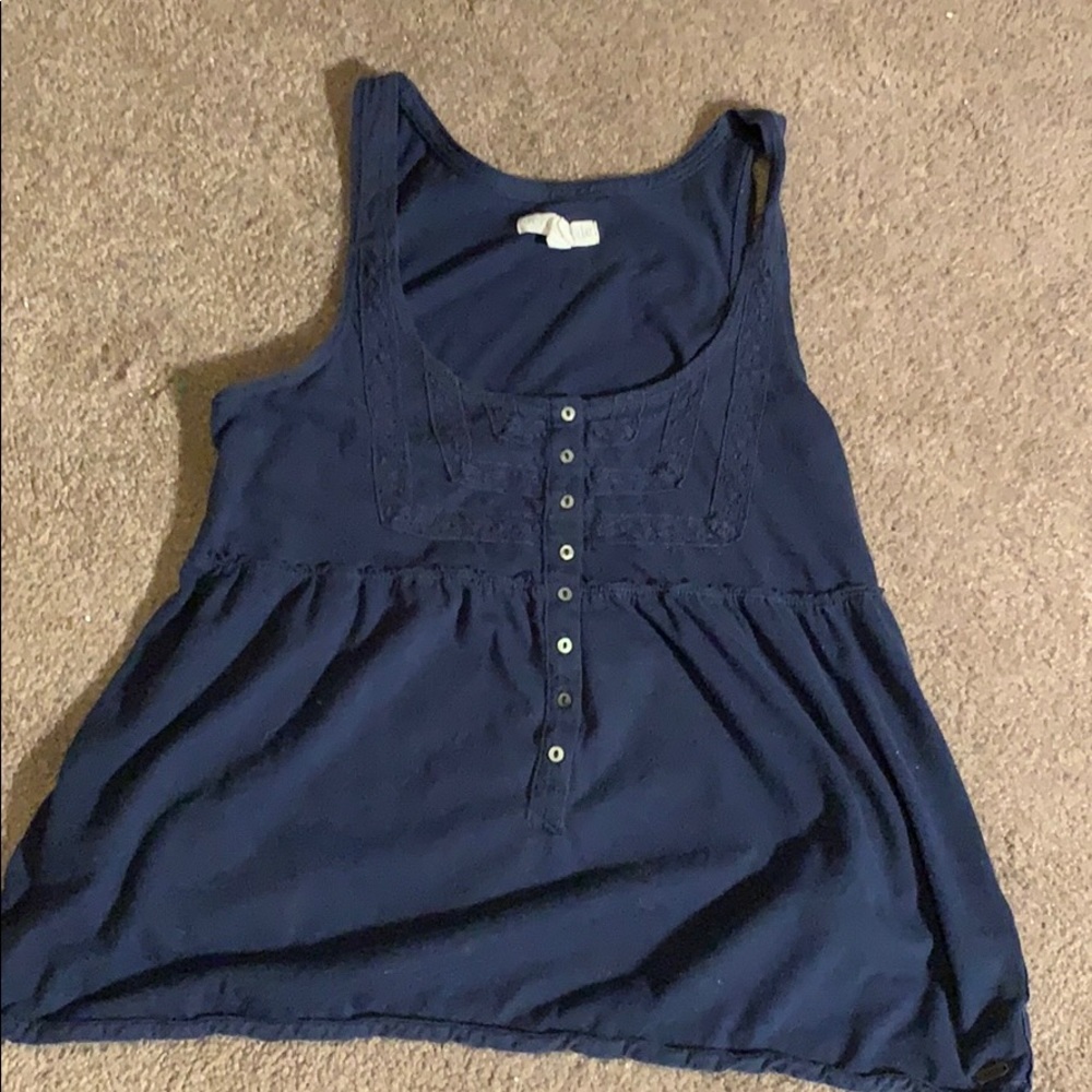 Navy blue detailed Aeropostale tank